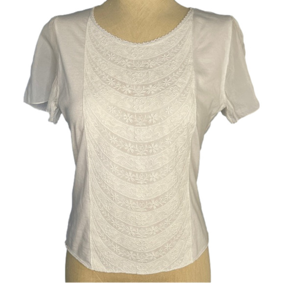 Johnny Was Embroidered Short Sleeve Shirt Small - Picture 1 of 9